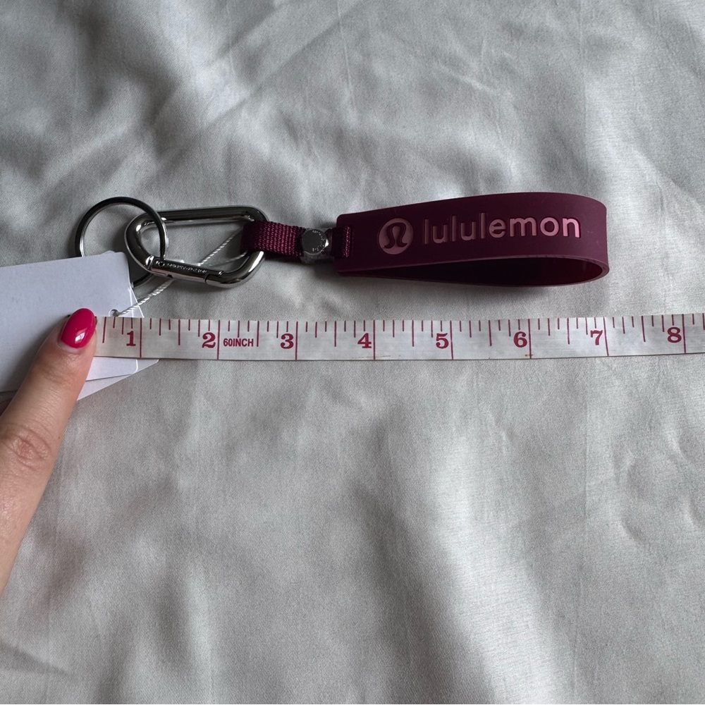 Lululemon Burgundy Silicone Keychain - Picture 3 of 3